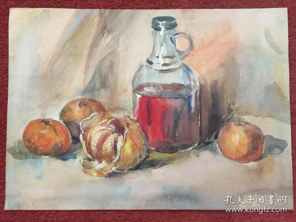 《静物》水彩画