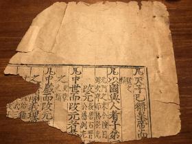 元或明精写刻标本珍本:元或明竹纸标本《元或明精写刻竹纸标本》一张 元或明早残叶 特别耐久长寿竹纸 古籍学习收藏入门首选 精写刻 纸墨精良 包老包真 可做古籍版本留真谱 也可装裱 版本漂亮 版本独特 古籍版本留真 古书古籍老书旧书线装书旧纸老纸标本可用作古籍版本留真谱(159821682168465)少见