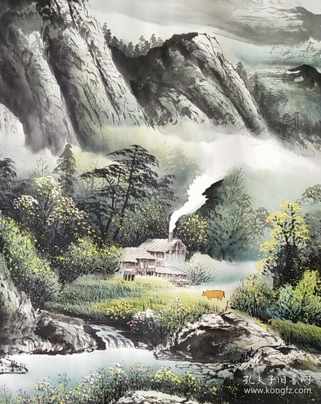 龙波.山水画原作.