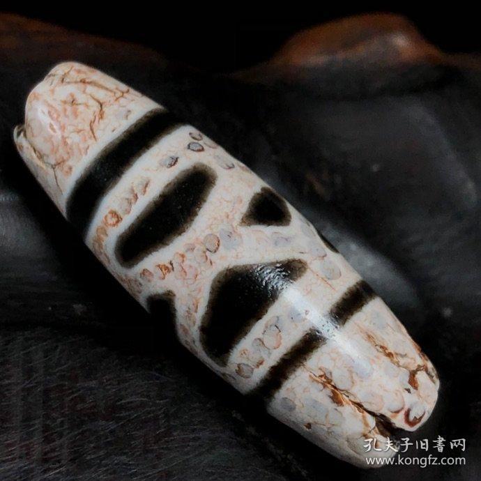 回流千年西藏老料高油包浆长寿龟纹天珠