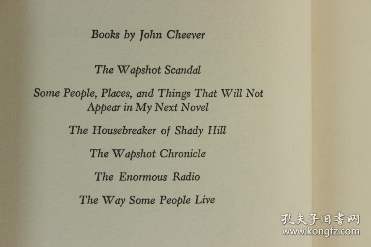 约翰 契弗 john cheever 沃普萧丑闻 the wapshot scandal 1959年原版