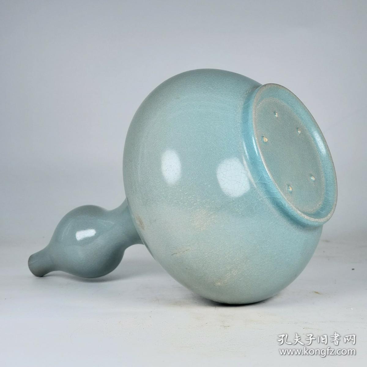 宋汝窑系天青色葫芦