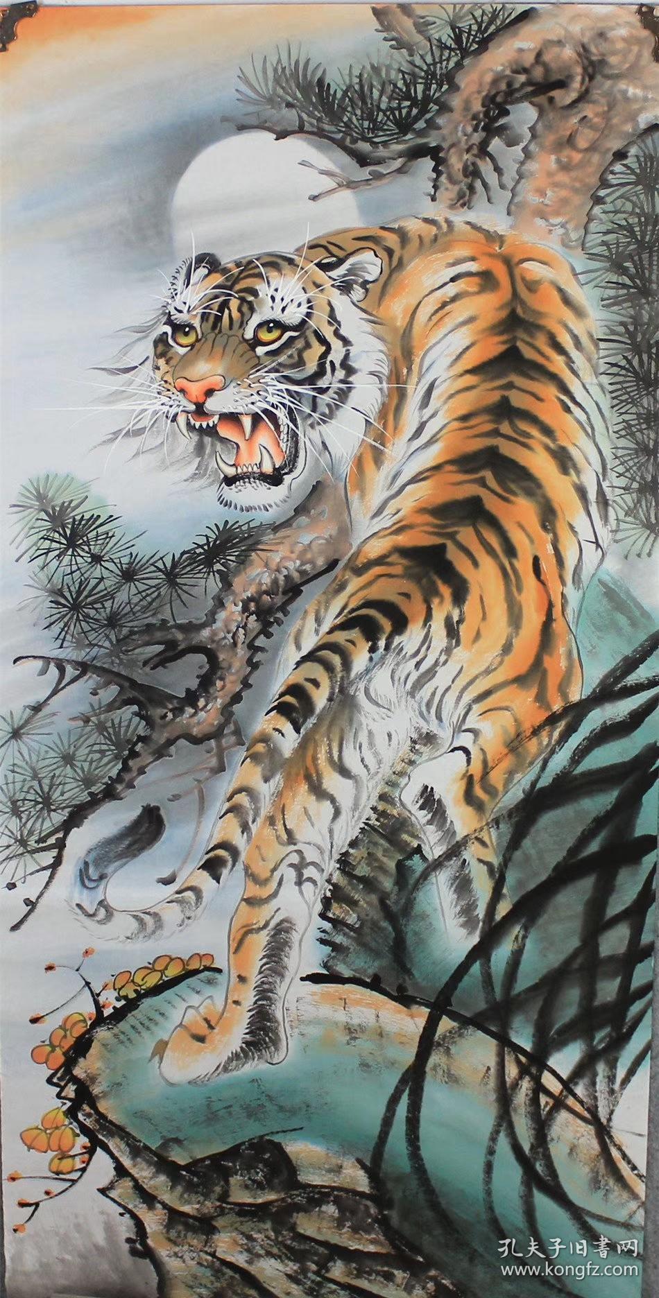 唐贵和老师四尺,老虎 两款,上山虎,下山虎