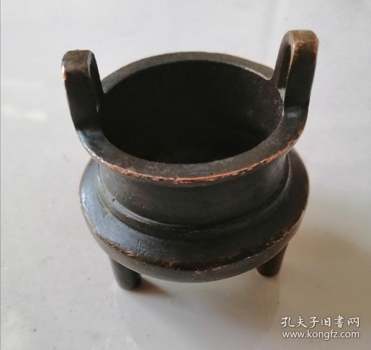 大清年制!青铜香炉,袖珍型香炉,尺寸5.5厘米x5厘米