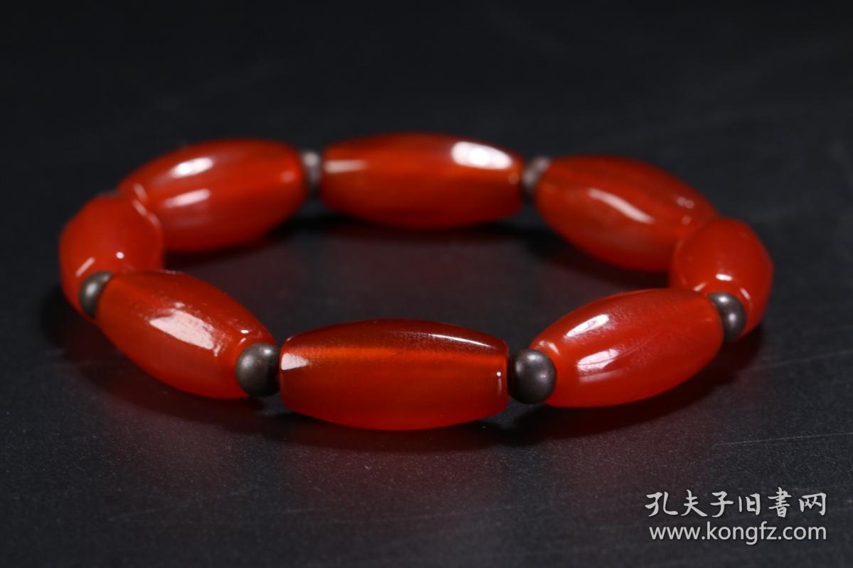 旧藏,老玛瑙勒子手串
