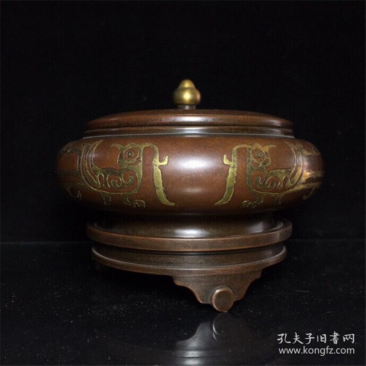 纯铜紫铜梅花熏香炉