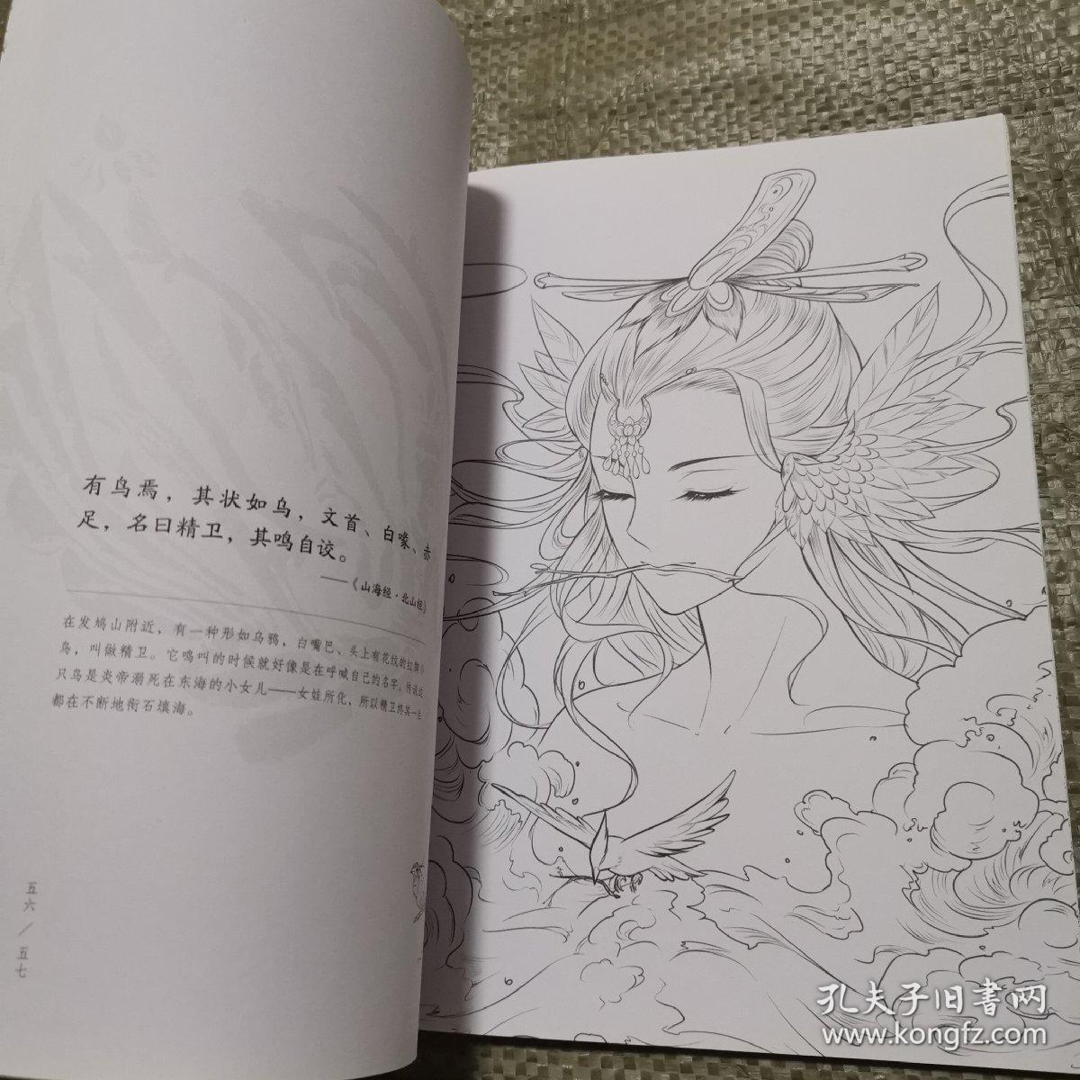 山海经 梦神引:唯美古风涂色线描集
