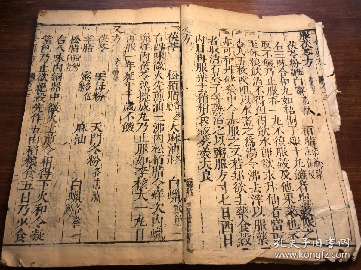 中医药古书古医书中药草药书:清精刻《千金翼方》卷十三-十五,三卷一