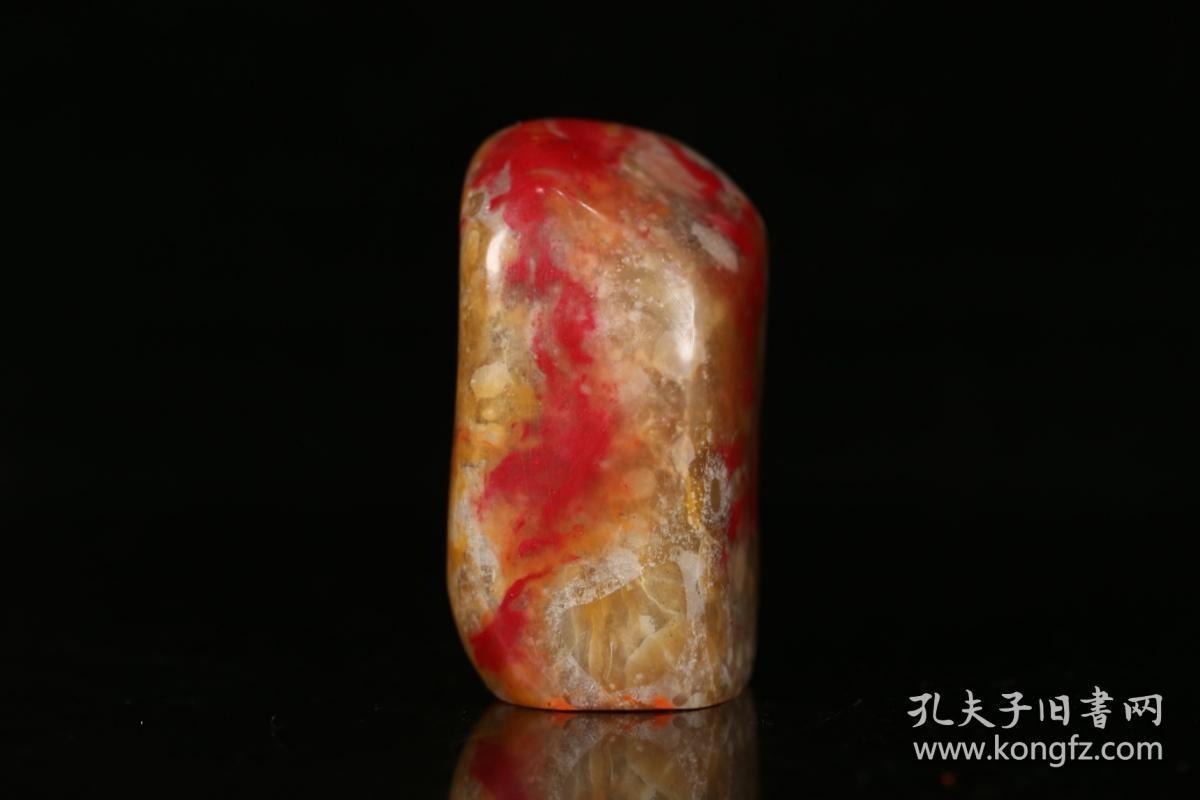 旧藏,鸡血石随形印章
