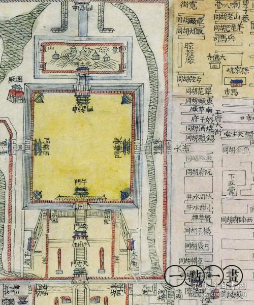 《京城全图》清嘉庆时期 北京老地图 新中式 历史资料