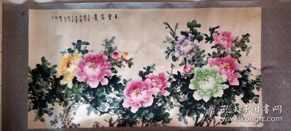 山东画家王铎 大幅作品《玉堂富贵》