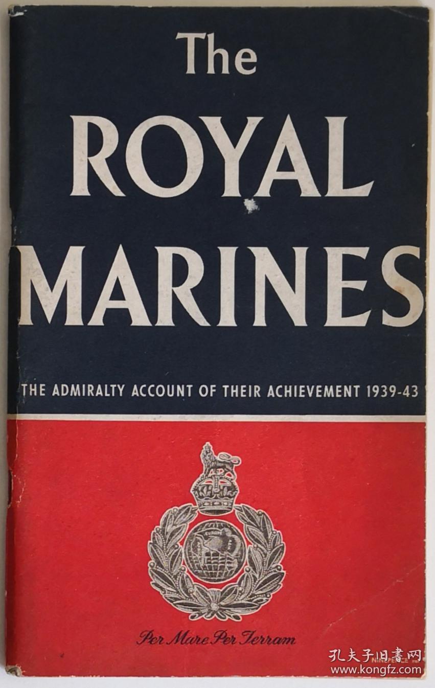 1944年英文原版the royal marines英国海军部记述的皇家海军陆战队
