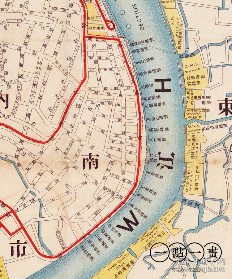 民国上海租界分布图上海历史地图民国时期上海地图上海租界地图清晰