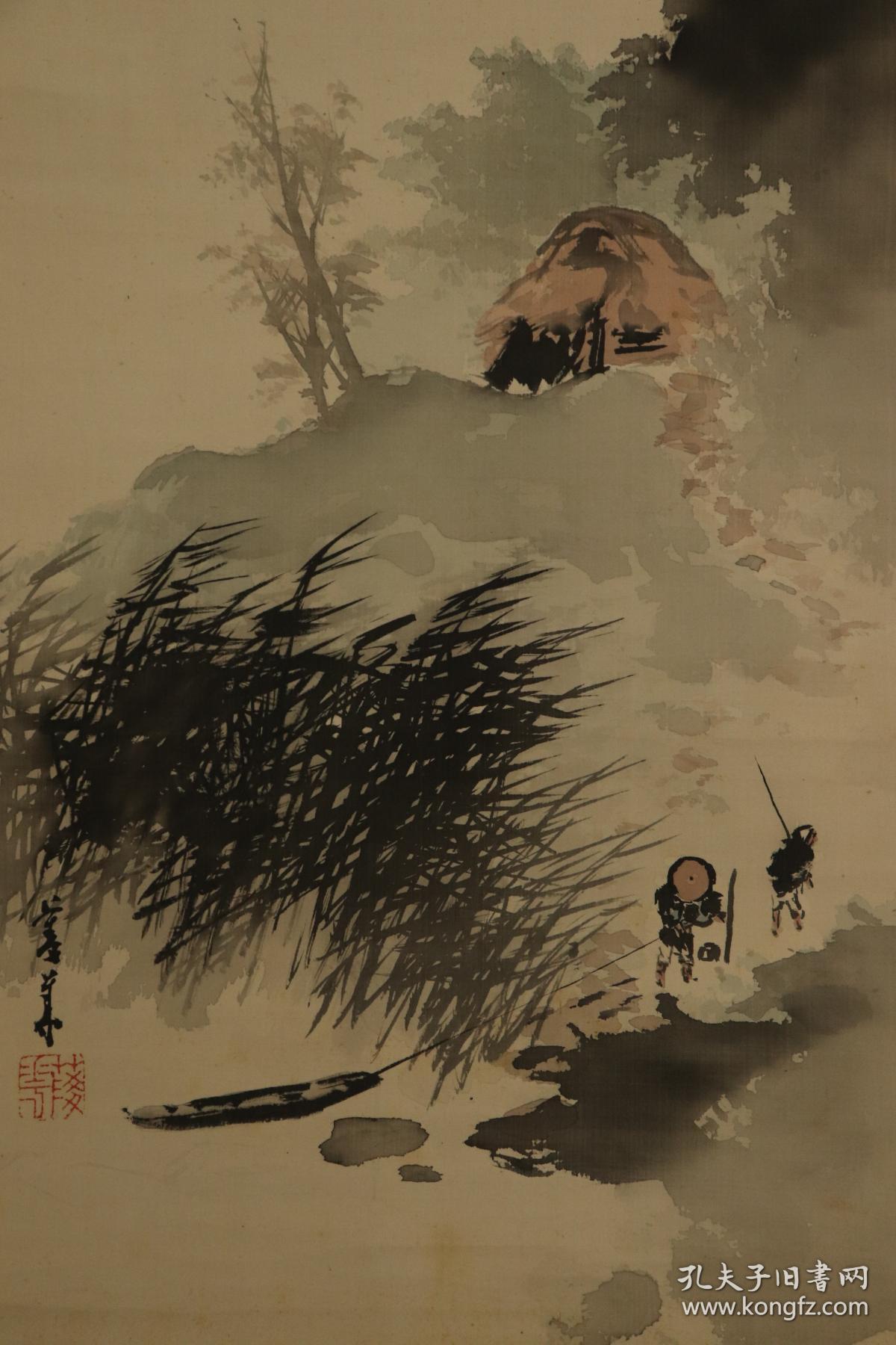 民国时期日本画家,师从竹内栖凤.