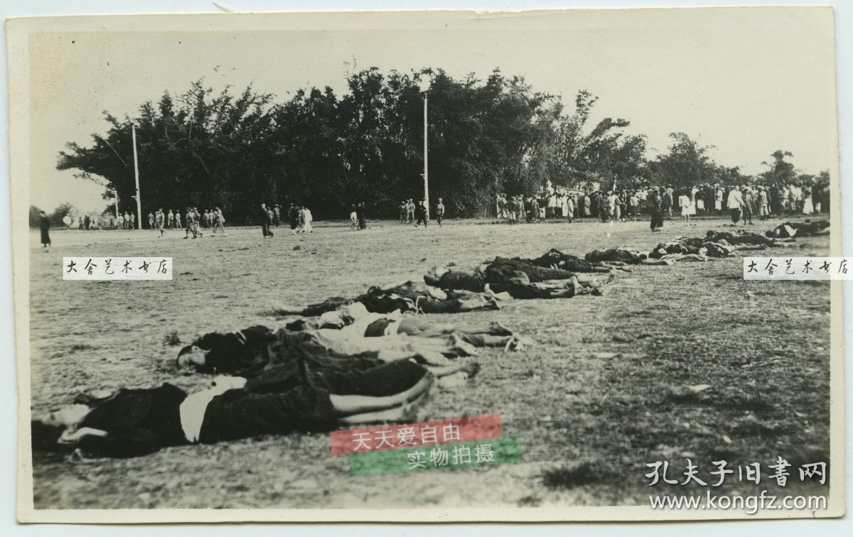 1927年广州起义历史老照片18张,由从事救援工作的中国红十字会番禺分