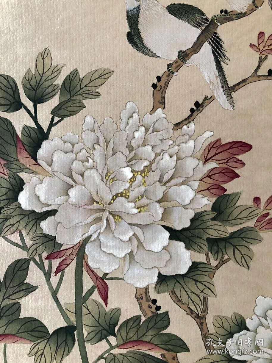 宝贝名称邹一桂立轴工笔牡丹花鸟宝贝尺寸20462厘米宝贝画芯10849厘米