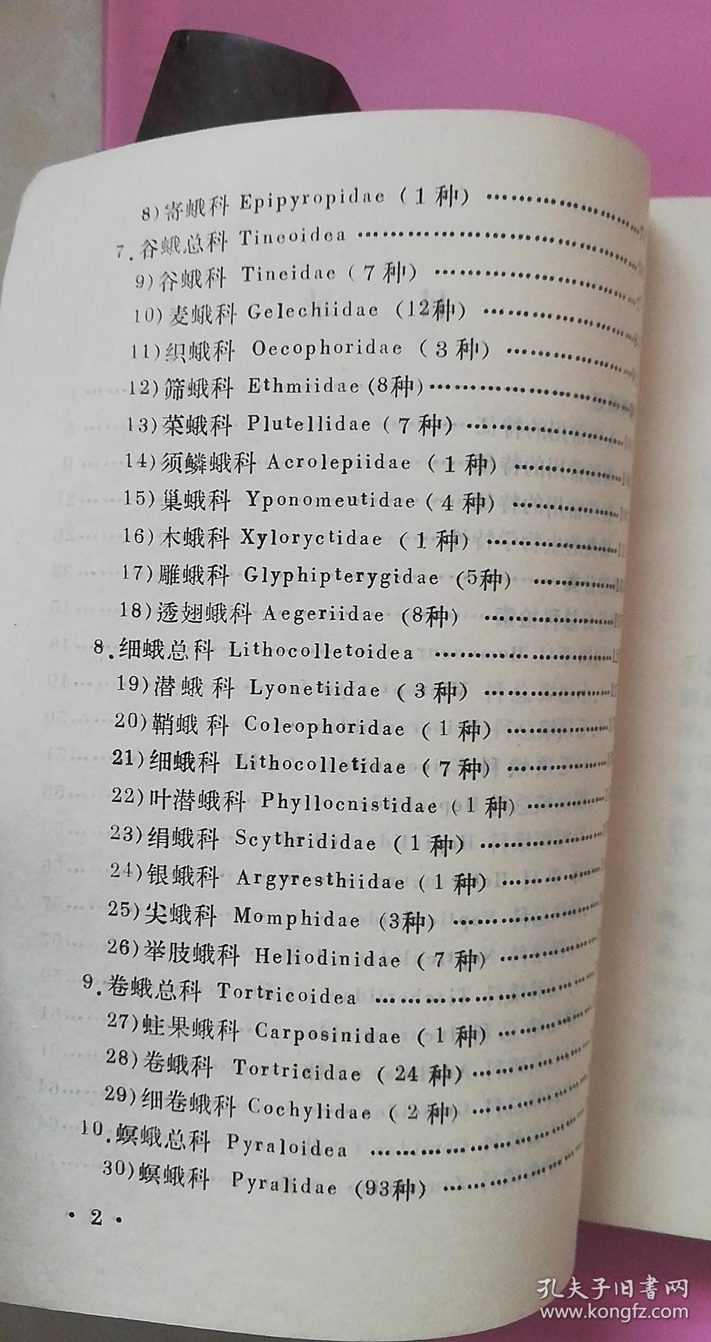 鉴定用的特征,蛾类的学名,中名,异名,以及检索表等基本分类方法鳞翅目