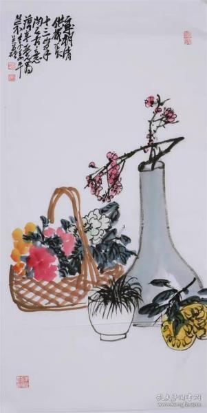 吴昌硕写意国画清供图字画纯手绘