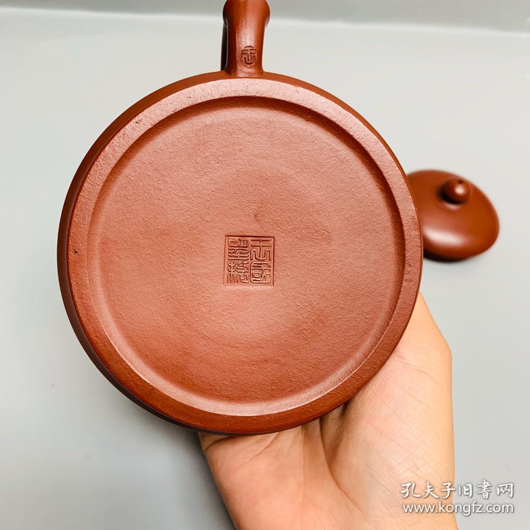 王国望 原矿红泥大红袍双色《花鸟壶》紫砂壶(难得佳玩·紫砂精品)