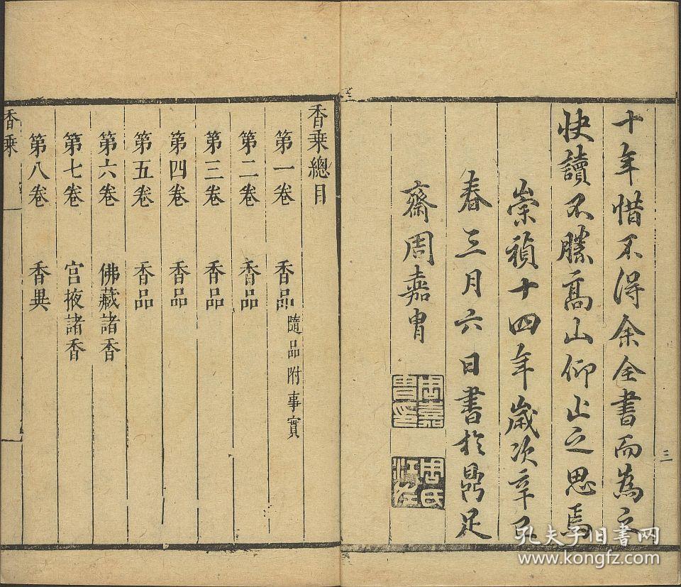 《香乘》是明末周嘉胄整理的香学著作.