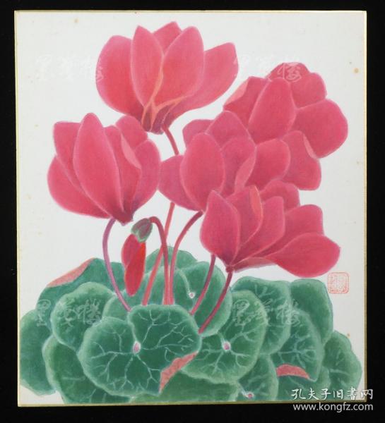 【日本回流】原装精美卡纸 佚名 水墨画作品一幅(纸本