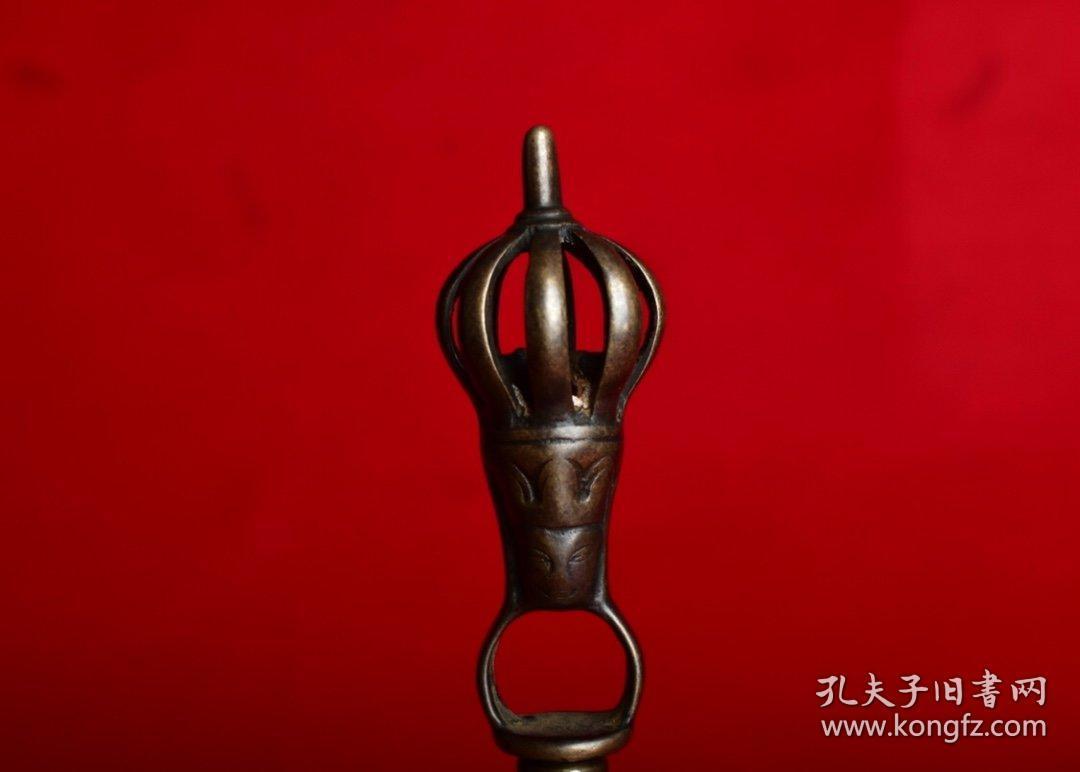 清代 铜质藏传法器金刚铃金刚杵一套