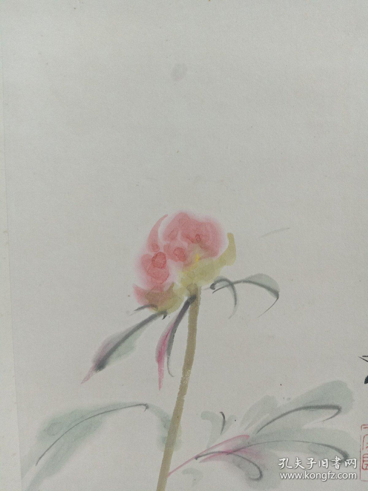 张大千,海棠花.