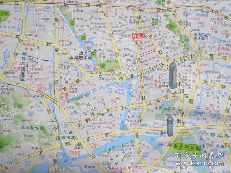 2016年 2开独版 温州市地图 温州都市图 温州中心城区图 龙湾区城区图