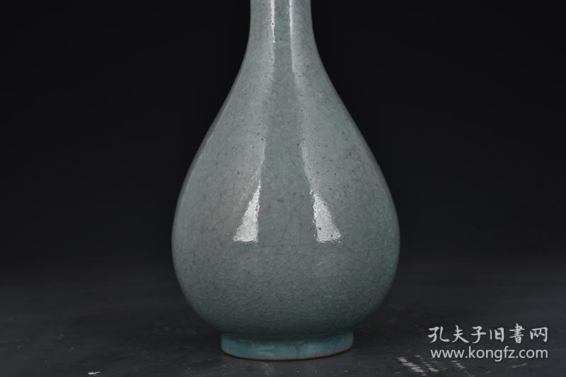 宋代汝窑天青釉玉壶春瓶古玩老货收藏