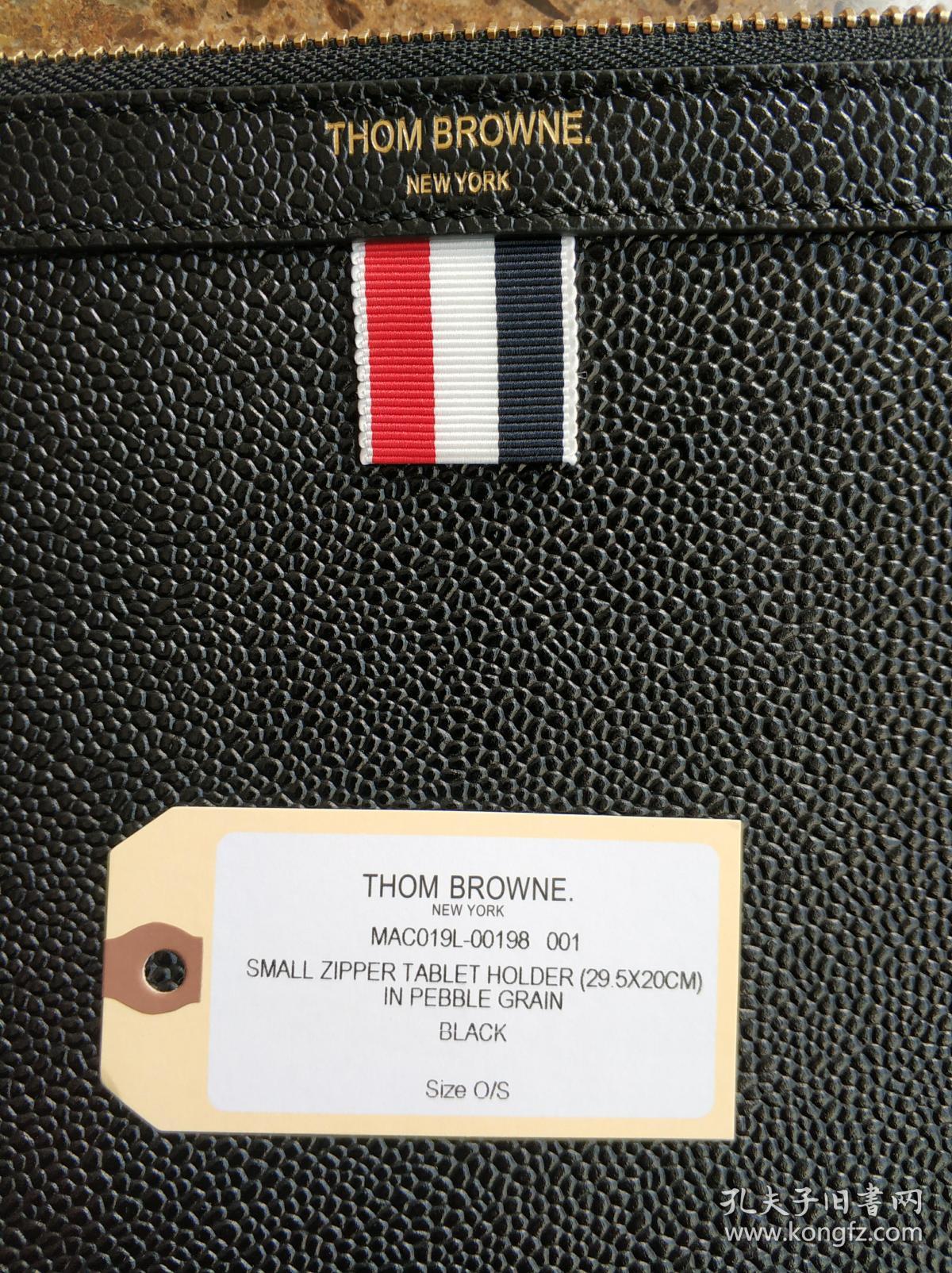 正品thom browne/汤姆布朗经典荔枝纹手拿包