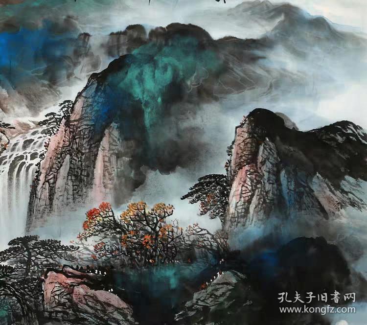 上海画家【刘海粟】【云海晨曦】!刘海粟:山水画,江苏常州人.