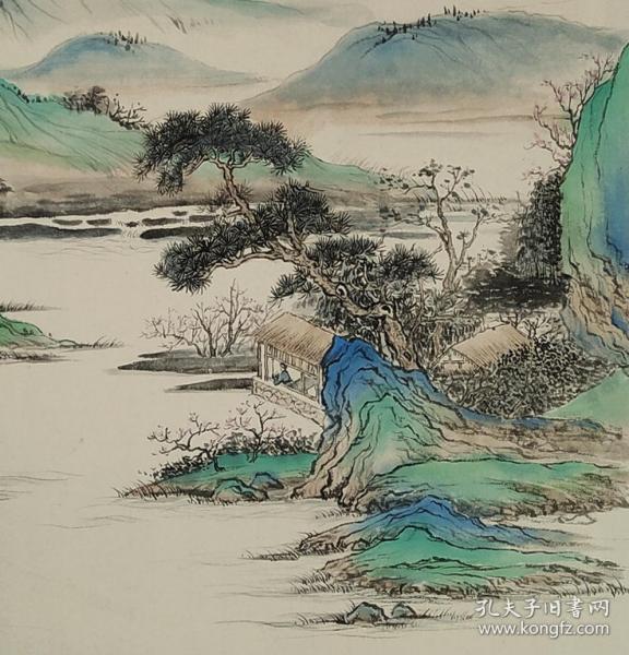 手绘青绿山水5642