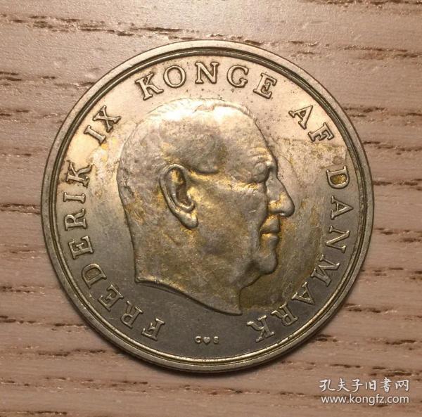 超大个头1961年丹麦5克朗大硬币弗雷德里克国王头像(鄙视刷屏卖假币的