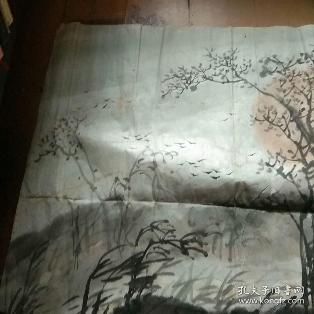 安徽农业大学教授,著名画家(查黎明)国画山水软片,四尺斗方
