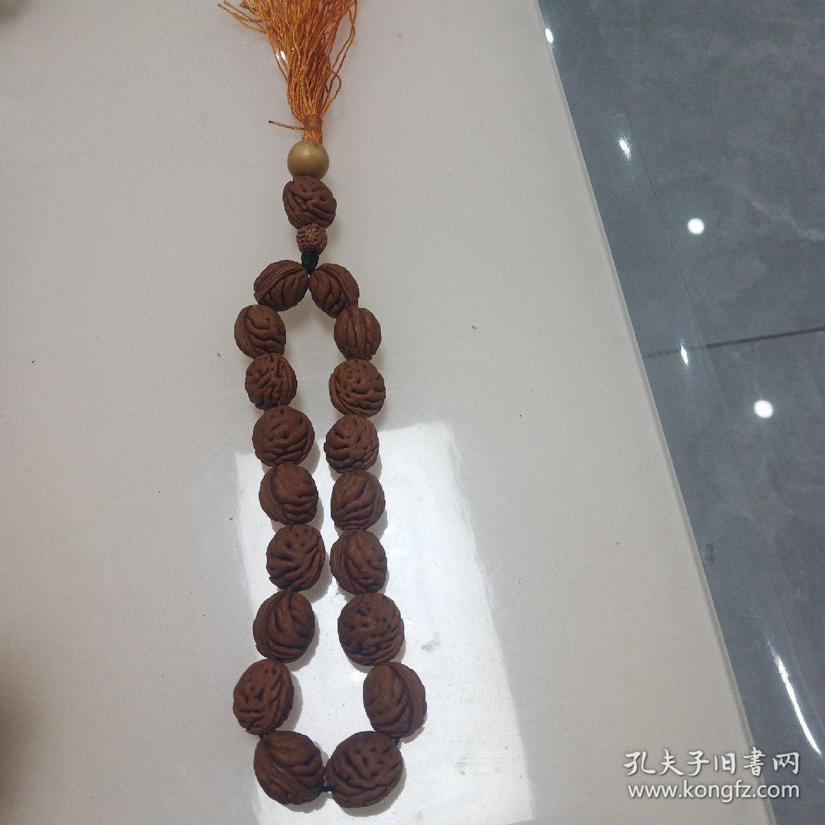 手工毛桃桃核手串