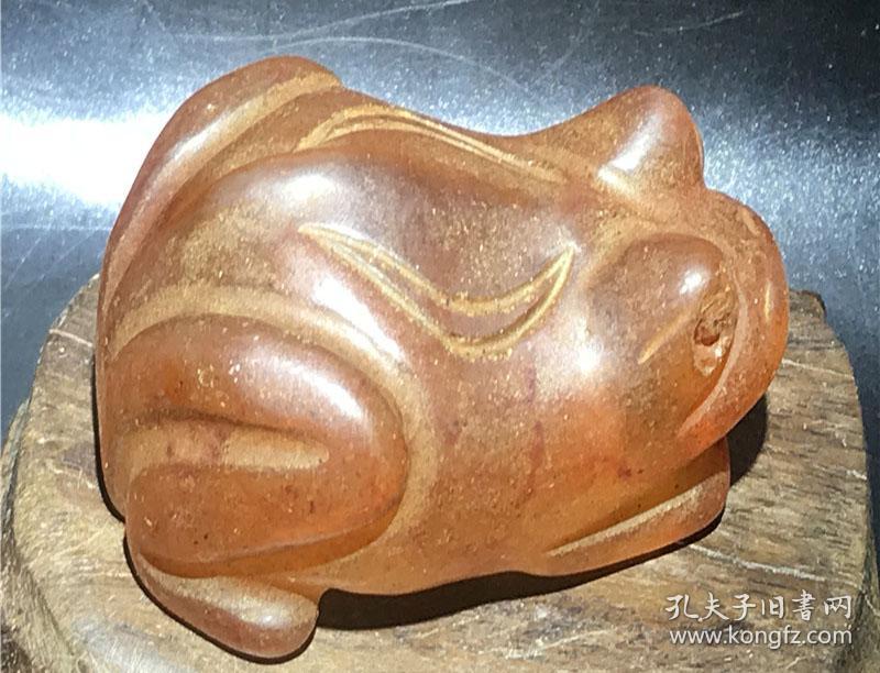 高古金蟾,玉石金蟾,水晶金蟾,包浆醇厚,沁色自然,极为罕见,极品收藏