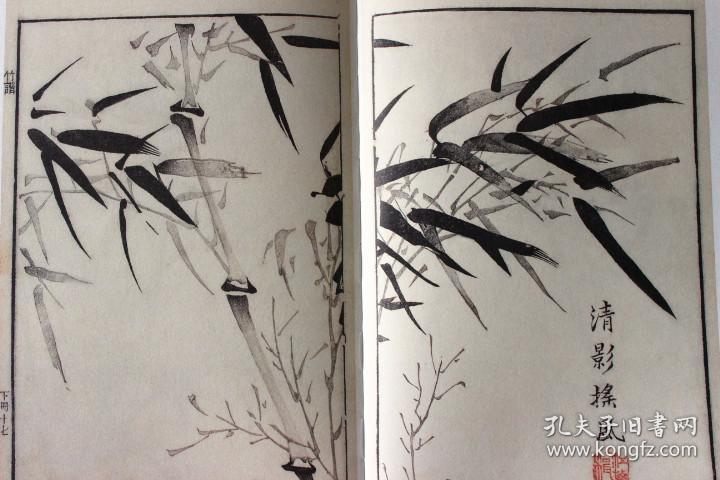 康熙原大版 芥子园画传 彩版全三本 芥子园画谱康熙原版 清王概 山水