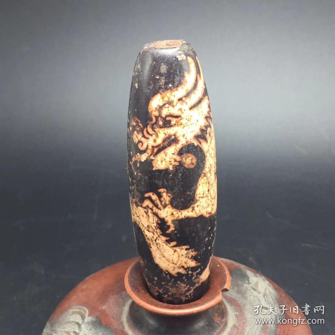 珍藏至纯天珠 龙纹天珠一枚