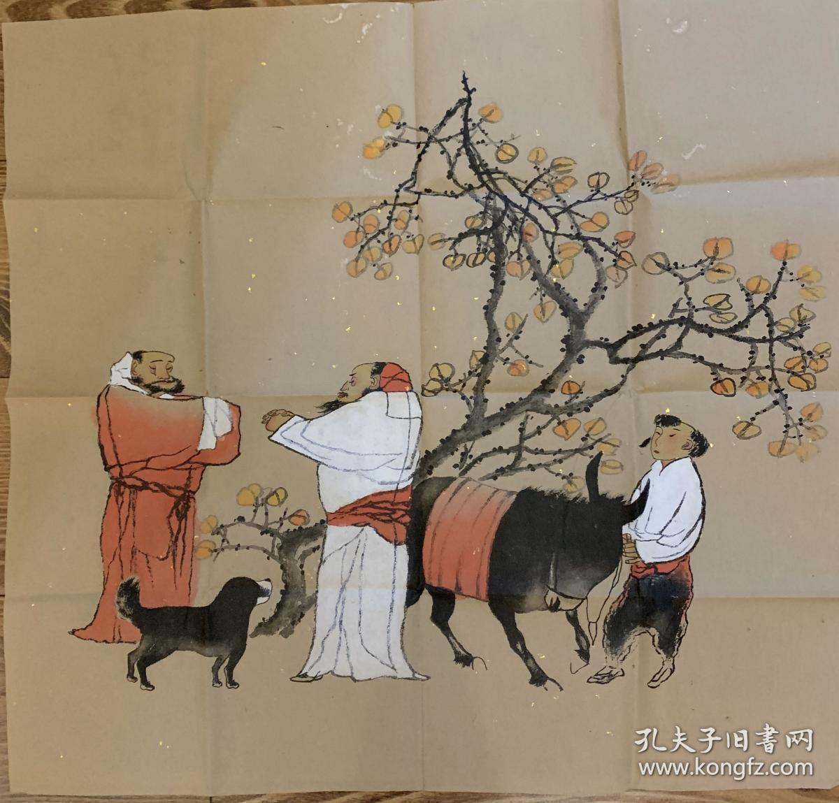 国画小品送别,唐诗意境,李白诗《送友人》