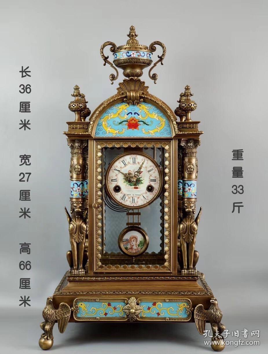 1882年欧洲回流西洋景泰蓝古董钟表,保存的很不错,非常难得,走时精准