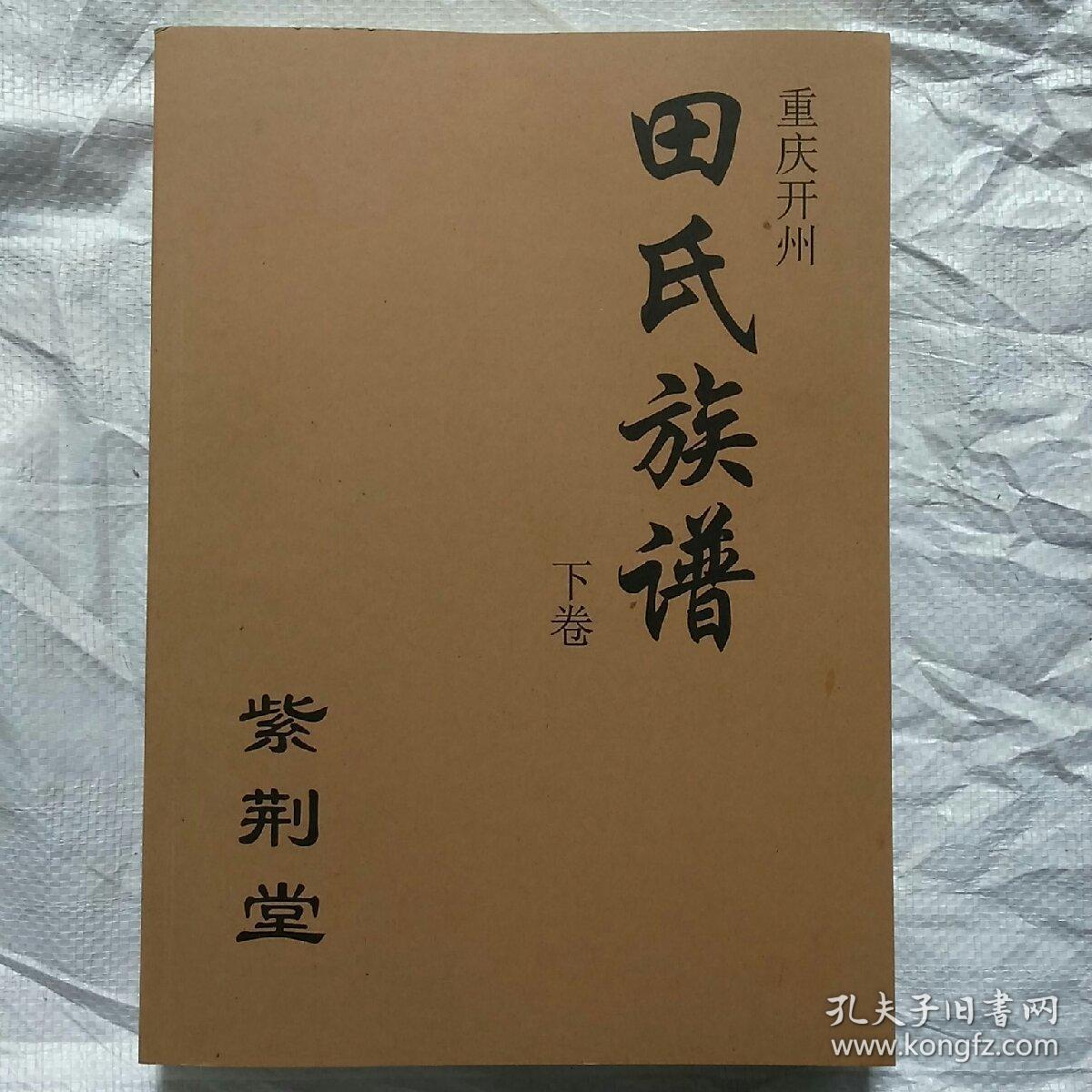 重庆开州田氏族谱 下卷 紫荆堂