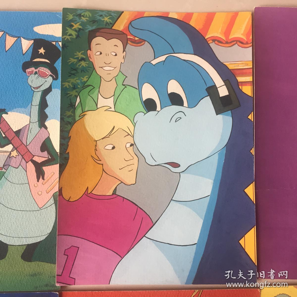 卡通漫画(丹佛最后的恐龙)封面封底设计原稿共17页,附