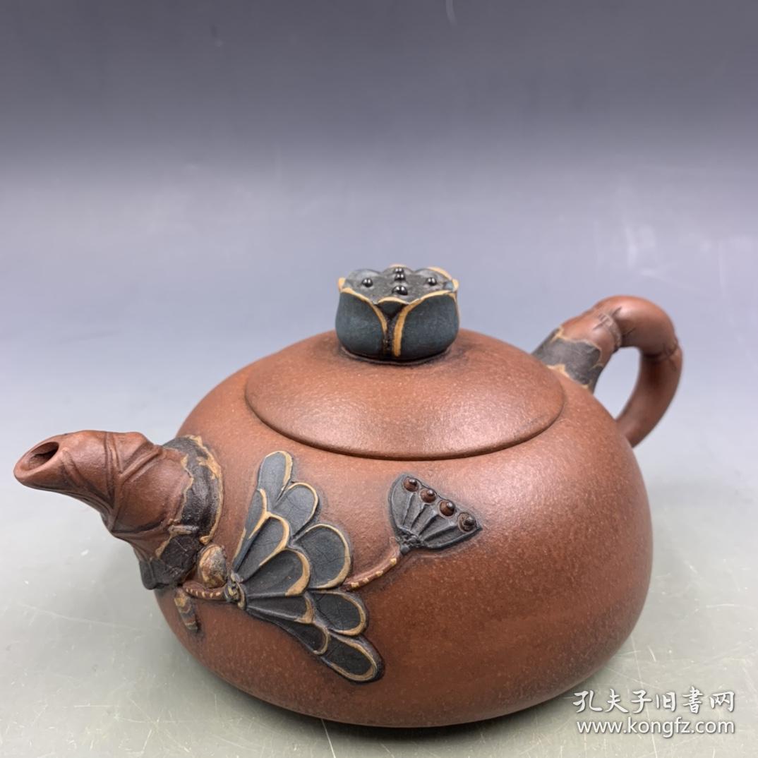 紫砂壶朱泥蒋蓉制壶