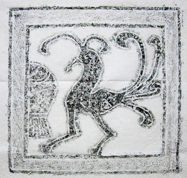 《凤鸟》,汉画像石,拓片(墨拓).汉画精品,仅此1件!原石原拓,保真包邮