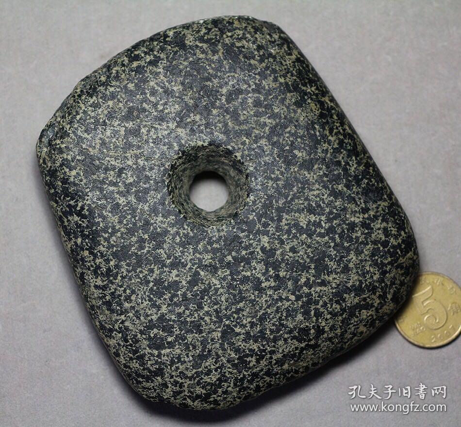 红山文化 石钺 美品器型阔大 红山 石器