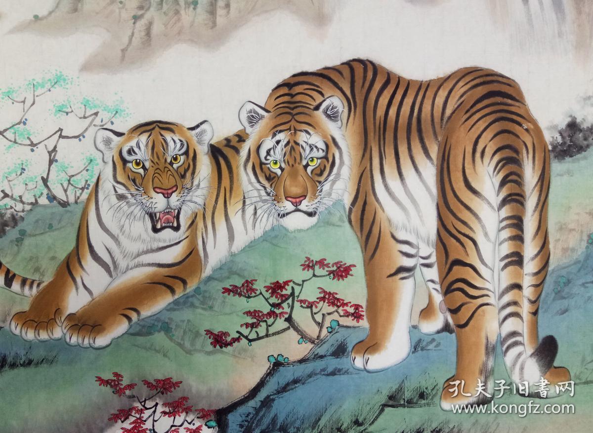 全国画虎百家郑强代表作百虎图,20米长卷【百虎集福】