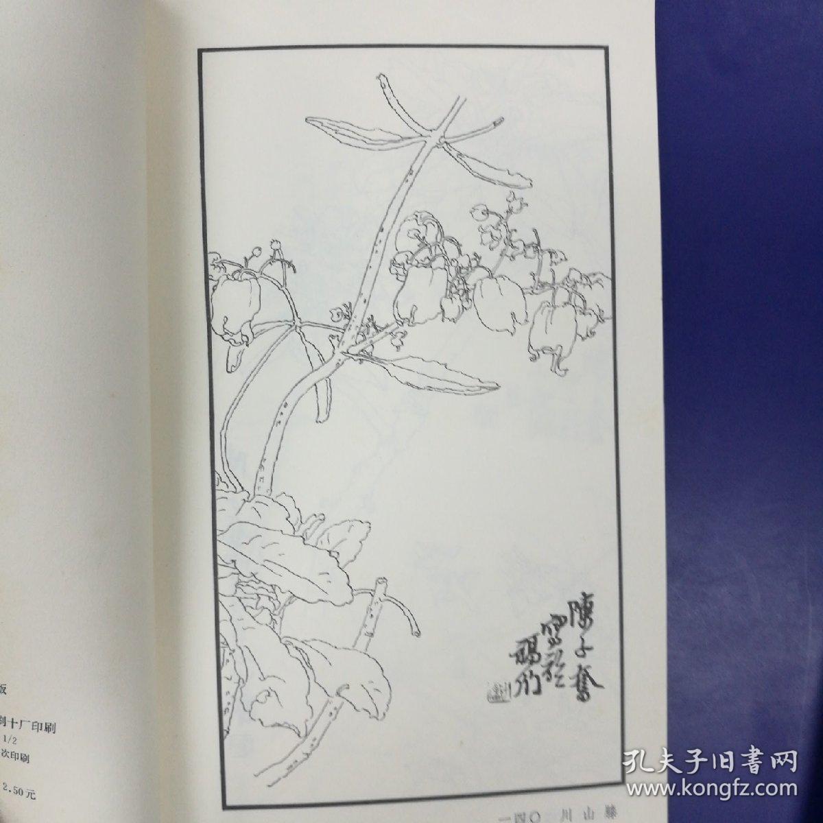 陈子奋白描花卉册