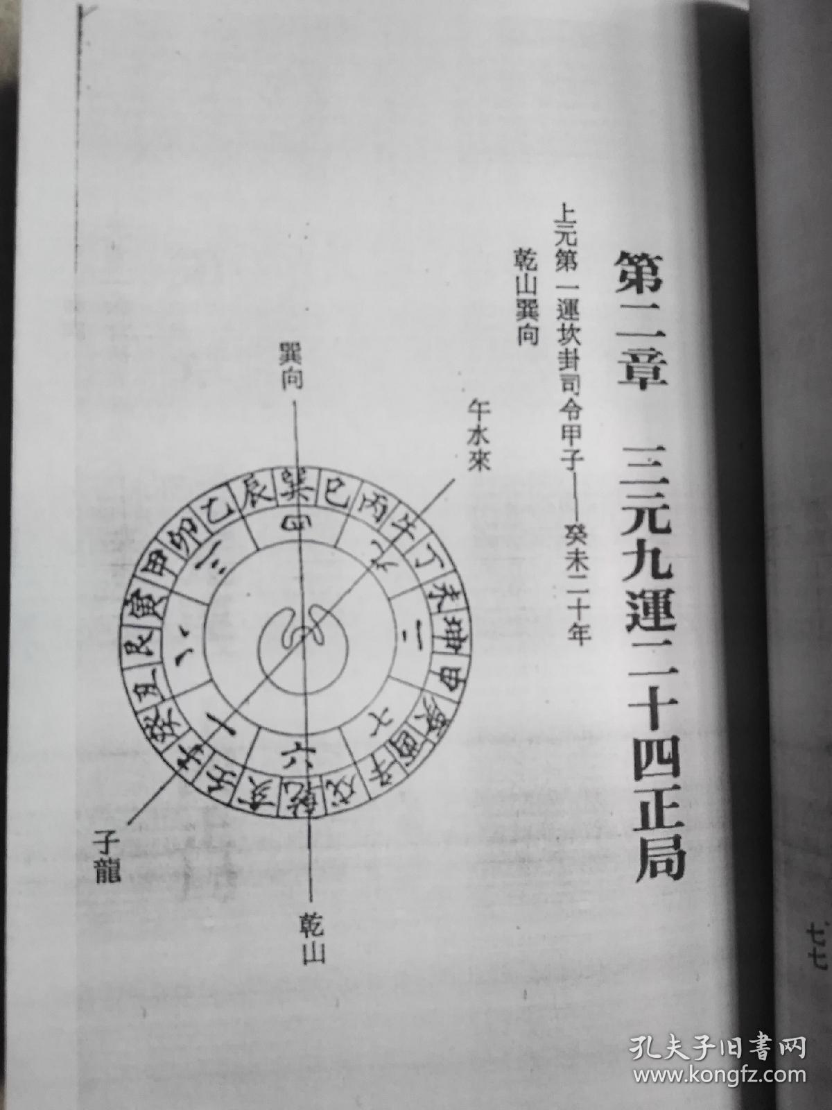洛书图形,先天伏羲八卦图,后天文王八卦图,三元玄空八卦图,元运,三元