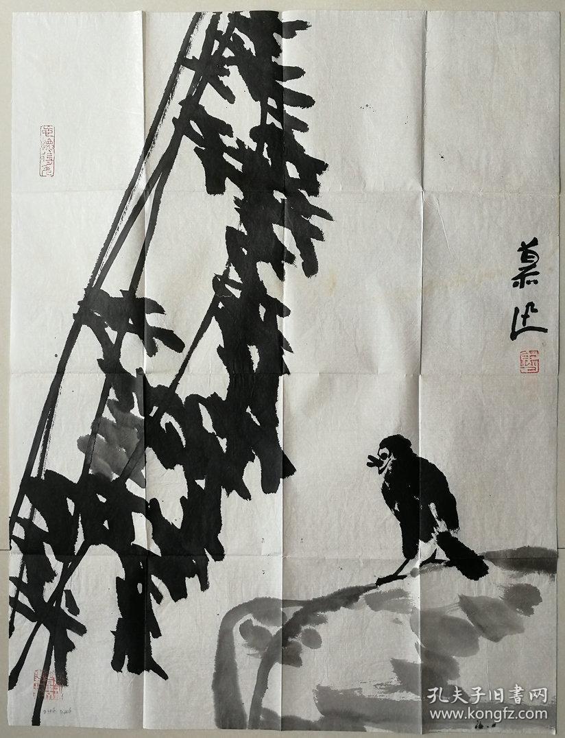 原湖北美协副主席,一级美术师,著名文人画家鲁慕迅国画