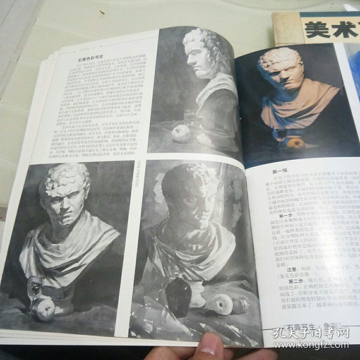 卡拉卡拉大帝石膏像素描·色彩_谷品良 绘_孔夫子旧书网